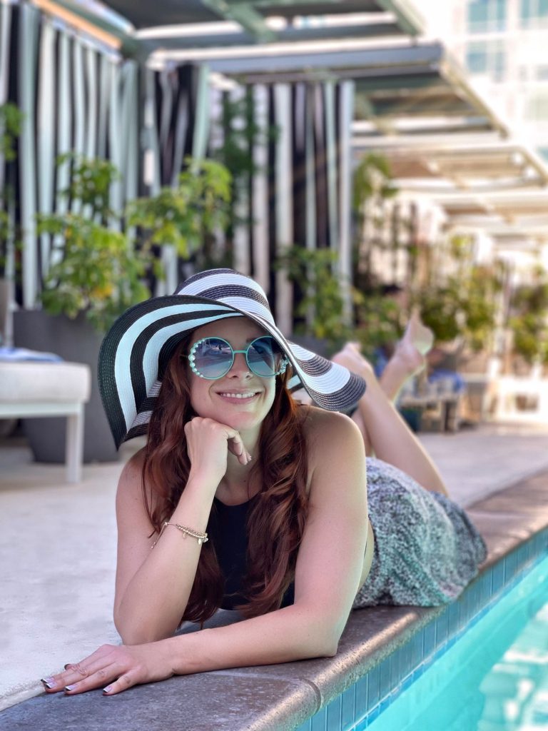 Woman by Pool